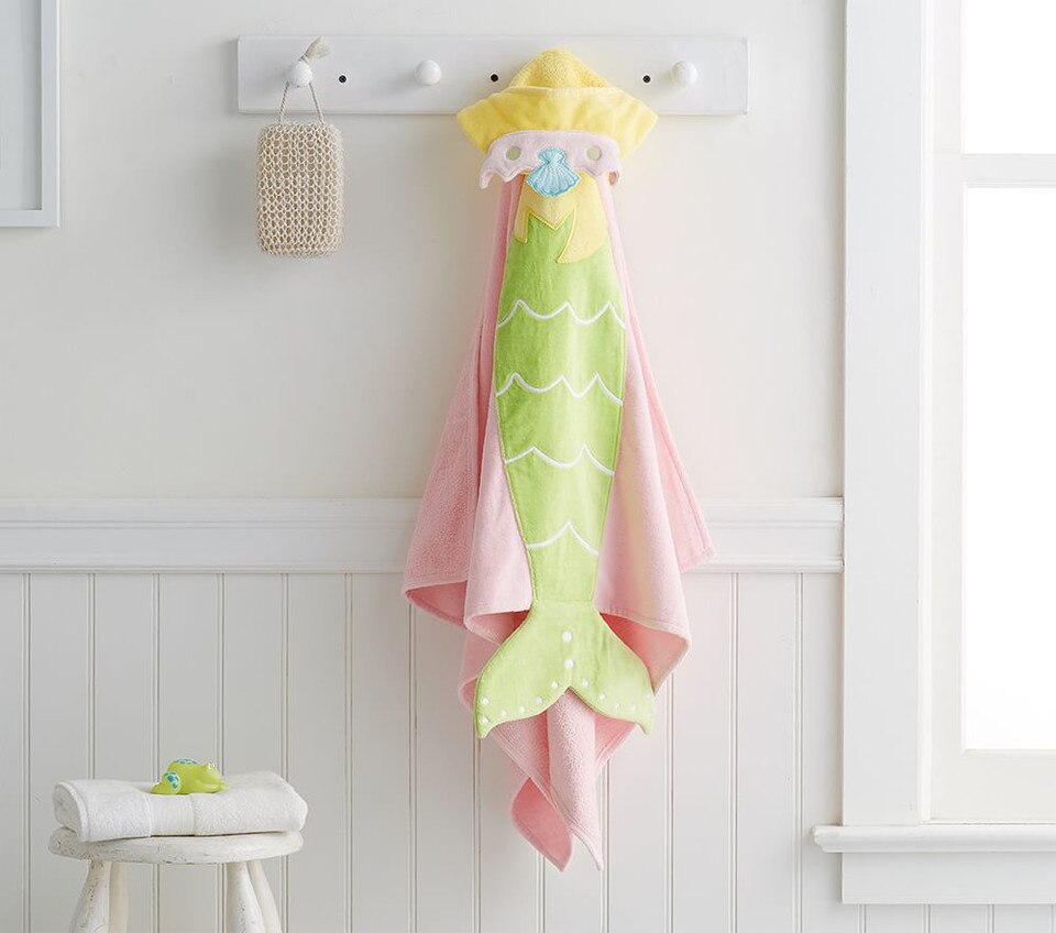 Mermaid Kids Hooded Towel Pottery Barn Kids UK